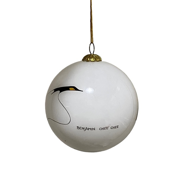 Benjamin Chee Chee Proud Male Glass Christmas Ornament - Picture 3 of 11